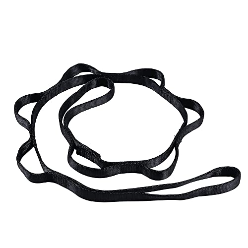 2Pcs Adjustable Anti-Gravity Chrysanthemum Swing Flying Stretch Belt Rope Climbing Daisy Chains Extension Yoga Belt Hanging - color: Black, size: 1.5M