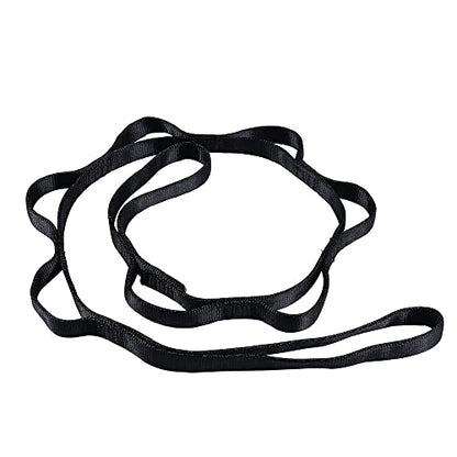 2Pcs Adjustable Anti-Gravity Chrysanthemum Swing Flying Stretch Belt Rope Climbing Daisy Chains Extension Yoga Belt Hanging - color: Black, size: 1.5M