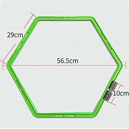 Hexagon Agility Ring Training Circle Ring Speed Agility Ladder Physical Training Ring Football Footwork Trainer Hurdles Agility Ladder Fitness Equipment Multicolor Training Ring 3Pcs