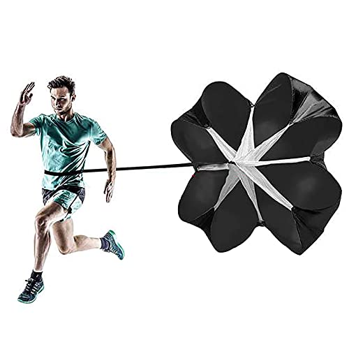 Resistance Parachute 57in Running Umbrella, Speed Sprint Training Chute, for Football/Track Field Training Resistance Parachute with Adjustable Belt