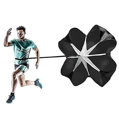 Resistance Parachute 57in Running Umbrella, Speed Sprint Training Chute, for Football/Track Field Training Resistance Parachute with Adjustable Belt