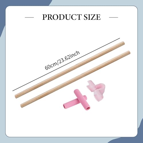 2Pcs Portable Posture Correction Exercise Rod for Strength Training Gym Stretching - size: 60cm