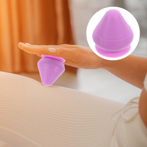 Beavorty 1Pcs Mountable Massage Ball Trigger Point Cone Massage Ball with Suction Cup Massager Wall Ball Massager Deep Tissue Massage Tool for Back Foot Neck Plantar Fasciiti-s Purple