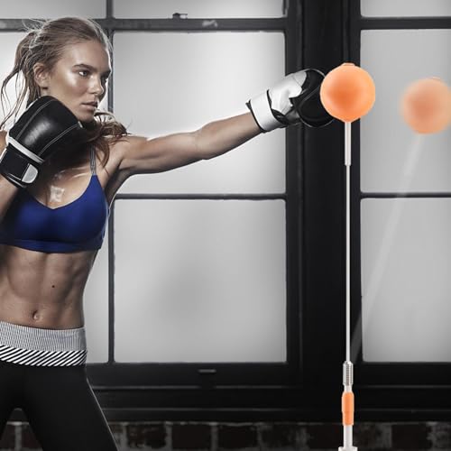 Boxing Reflex Ball Punching Bag Stand Reflex Trainer Hand-Eye Coordination - size: 154cm