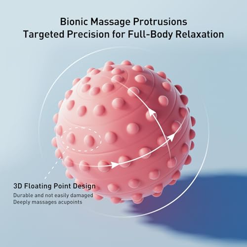 Spiky Massage Balls for Feet,4 Pcs 1.9'' Hard Lacrosse Ball Deep Tissue Recovery Tool,Trigger Point Ball for Myofascial Release & Trigger Point Therapy (Pink)