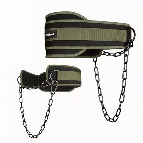 Weightlifting Dip Belt with Chain, Heavy Duty 550-650 lbs Capacity, for Dips and Pull-ups