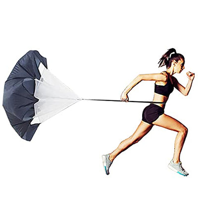 Resistance Parachute 57 in Running Speed Training, Speed Chute with Carry Bag,Resistance Running Parachute for Football Training Kids/Adults(Color:Black) - color: Black