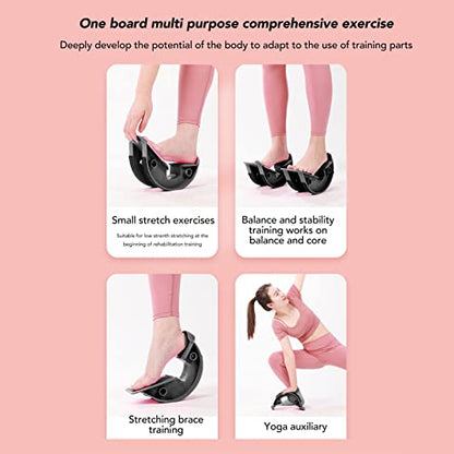 Slant Board Calf Stretcher, Ankle and Foot Incline Board for Stretching, ABS Material with Non Slip Surface, Home Gym and Fitness Accessory, 2 Packs - color: Black