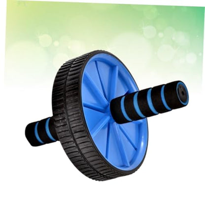 BESPORTBLE Double Wheel Abdominal Exercise Roller Mute Core Trainer for Ab Workout and Fat Burning Blue Ab Wheel for Home Gym Fitness Suitable for Men and Women Beginners to Pros