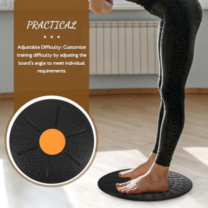 Luxshiny Non-slip PP Balance Board for Core Training and Sensory Rehabilitation Stability Wobble Board with Textured Surface for Fitness Enthusiasts and Home Exercise