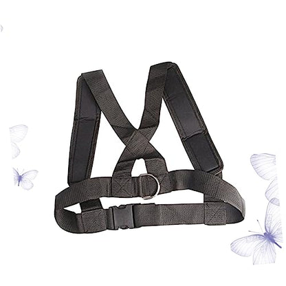 Adjustable Heavy Duty Sled Fitness Harness with Padded Shoulder Strap for Resistance Training and Strength Workouts No-slip Belt System for Running and Endurance Exercises