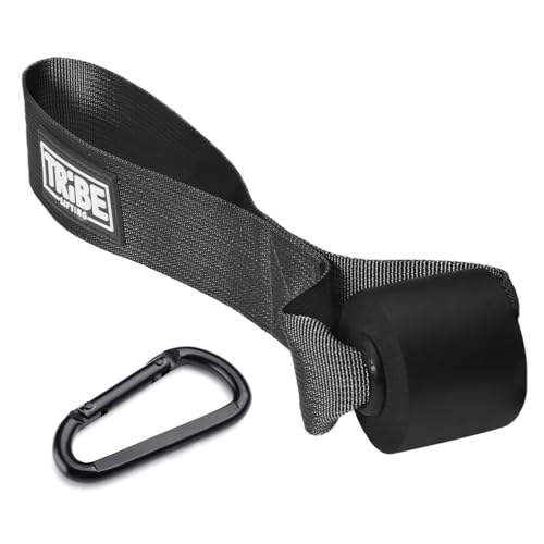 Door Anchor Strap for Resistance Bands with 5 Loops and Metal D-Rings - color: Black Door Anchor