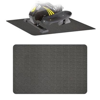 Non-Slip Workout Mat for Under Desk Ellipticals,Thicker & Quieter,23.6x17.7x0.2",Suitable for Ellipse Leg Exerciser, Foot & Leg Pedal Exerciser for Seniors Fitness, Floor Protection,Enhanced Stability