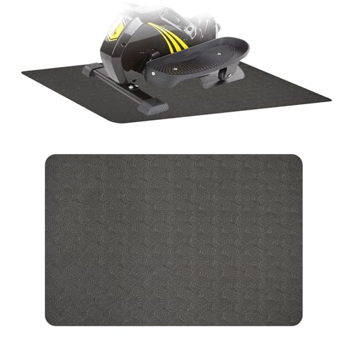 Non-Slip Workout Mat for Under Desk Ellipticals,Thicker & Quieter,23.6x17.7x0.2",Suitable for Ellipse Leg Exerciser, Foot & Leg Pedal Exerciser for Seniors Fitness, Floor Protection,Enhanced Stability