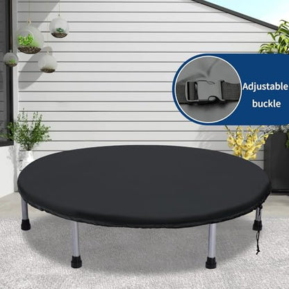 Mini Trampoline Cover,40 In Rain Waterproof Fitness Protective Round Acessories Covers,Dustpoof Jumping Bed Replacement Sunproof Shade,for Adults/Toddler,Indoor/Outdoor,Not Spring Mat (Black)