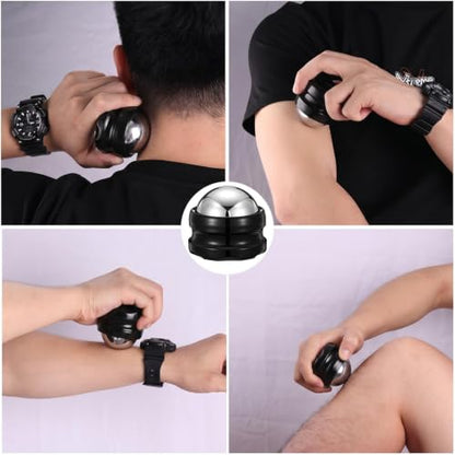 Massage Ice Roller Ball Cold & Heat Therapy Tight and Sore Muscles Relief - color: Black-02