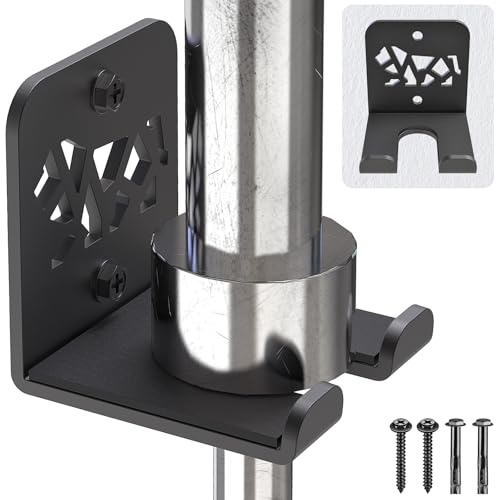 Kipika Versatile Wall Mounted Barbell Holder with Hooks Storage Rack for Barbell Bars Holds Under 33mm Bar Size and Fitness Accessories Space-Efficient Gym Organization for Home & Commercial Use
