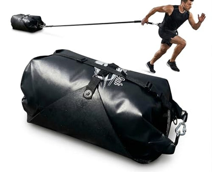 Upgraded ShredPak - Resistance Training System - Weight Sled Harness Weight Bag, Handles - Football Training, Any Surface, Strength Workout for Athletes - Burn 3X The Calories - Gym, Home and, Outdoor