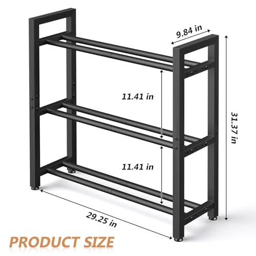 Dumbbell Rack Stand Only, Weight Rack for Home Gym, Heavy-Duty Kettlebell Rack, 3 Tier Adjustable Weight Storage Racks, Space-Saving Home Gym Organizer