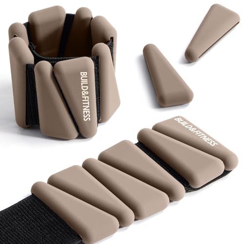 Wrist & Ankle Weights, Adjustable Bands for Women & Men Workouts, Set of 2 – 2lb or 4lb (1lb or 2lb each strap) Ideal for Runs, Jogs, Walks, Yoga, Dance, Pilates, Cardio, Aerobics, Strength Training - color: Mocha, size: 4LB (2LB each)