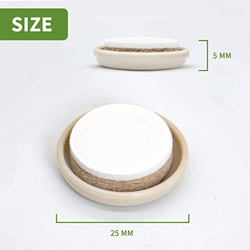 Furniture Sliders for Carpet 48 PCS - 1" Beige - size: 48 PCS 1 inch Beige