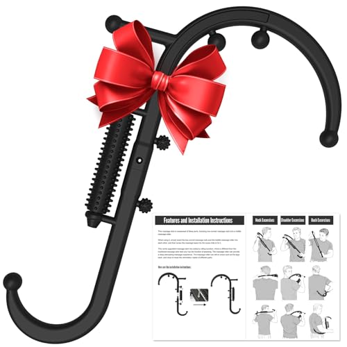 Trigger Point Massage Tool, Manual Back & Neck Massager Stick | Manual back massagers for neck & shoulder massage. Precision s-hook release tool provides deep tissue muscle knot pain relief