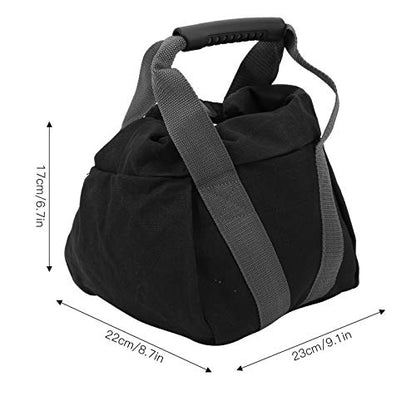 Canvas Weightlifting Training Sandbag, Fitness Equipment with Comfortable Handle, Reinforced Webbing for Durability, Gray Filling Load Sandbag for Home Gym and Outdoor Workout