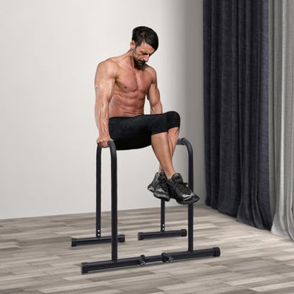 440lbs Adjustable Dip Bar, Heavy Duty Calisthenics Dip Station with Adjustable Parallel Dip Bars, Home Dip Stand Body Press Bar Parallel Bars Dip Equipment for Calisthenics, Strength Training
