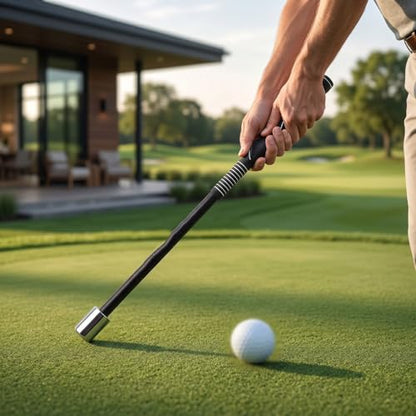 Golf Swing Trainer, Grip Correction Swing Click Feedback Training Aid Weighted Portable Indoor Outdoor Practice Stick for Beginner Tempo Golfers, Golf Gifts for Men