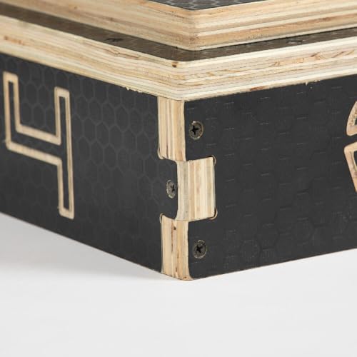 Titan Fitness Anti-Slip 8in Stackable Wooden Plyometric Box, Pro-Duty Plyo Box, Jump Step-Up Box Squat, Home Garage Gym Training