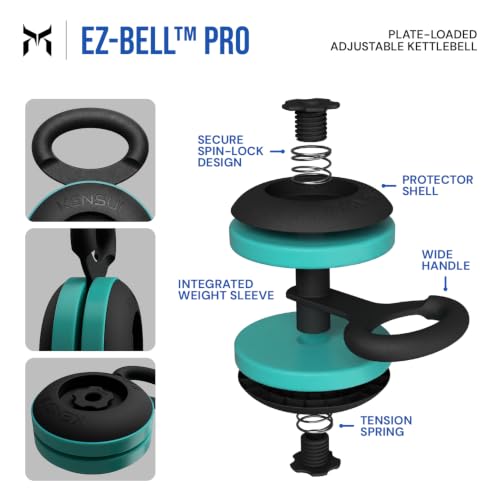Kensui EZ-BELL Adjustable Kettlebell Handle for Weight Plates - size: PRO (100lb Capacity)