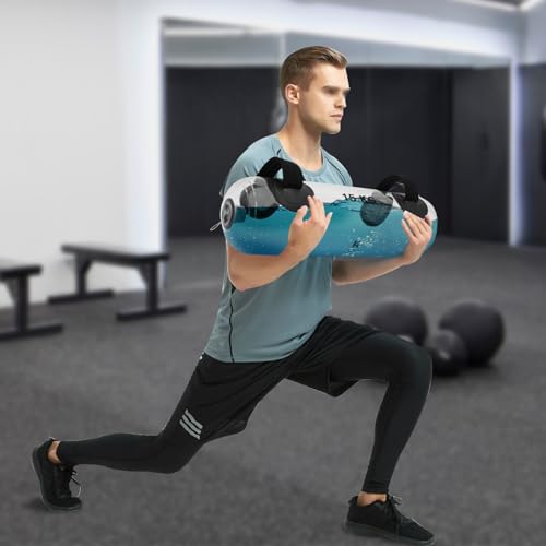 Water Weight Aqua Bag, 33LBS Ultimate Core Training Water Bag, Exercise Sandbag Alternative Power Water Bag, Portable Stability Fitness Equipment with Extra Handle for Indoors and Outdoors