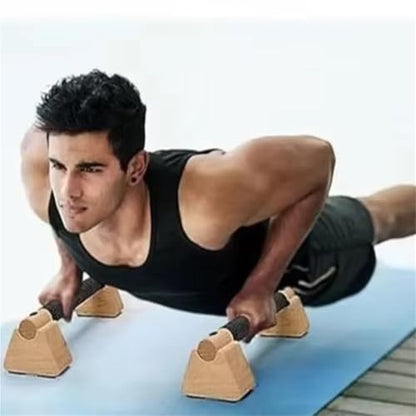 Push Up Bar Push Up Bar 1 Pair Wooden Solid Wood Bracket Durable Push-up Stand Non-slip Parallettes Bars Bodybuilding Fitness For Home Gym
