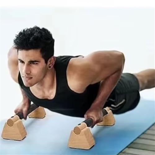 Calisthenics Bars Push Up Bar 1 Pair Wooden Push Up Bar Solid Wood Bracket Durable Push-up Stand Non-slip Parallettes Bars Bodybuilding Fitness