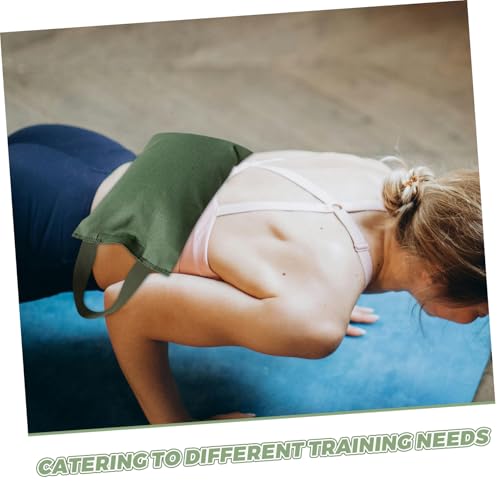 ORFOFE 2Kg Adjustable Weighted Sandbag for Yoga and Fitness Canvas Training Bag with Handle for Muscle Strengthening and Balance Exercises Empty Fillable Gym Sandbag for Pilates and Weightlifting