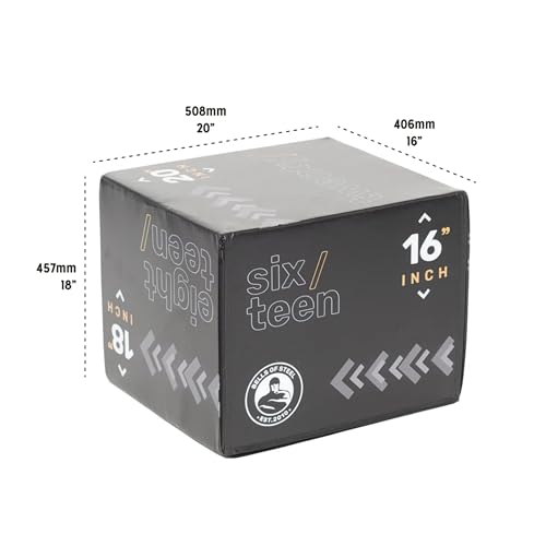 Plyo Box [Bells of Steel] 6-in-1 Foam Box Jumps, Plyometric Boxes, Squats, Step-Ups, Knee-ups, 20in x 24in x 30in and 14in x 16in x 18in