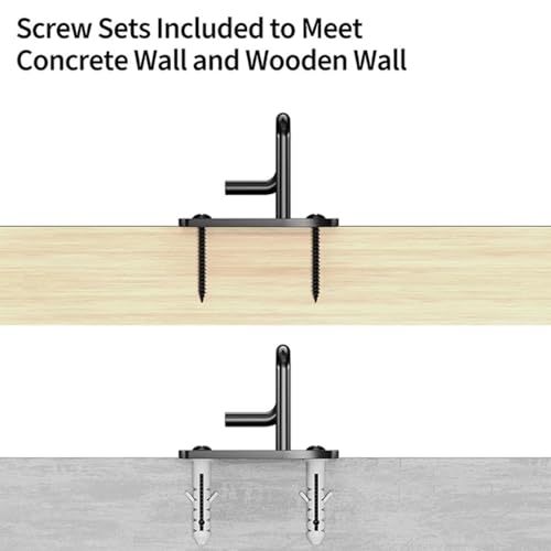 L Shaped Exercise Band Wall Anchor Heavy Duty Metal Mount for Home Gym Space Saving Workout Anchor with 300lbs Capacity
