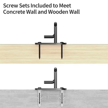 L Shaped Exercise Band Wall Anchor Heavy Duty Metal Mount for Home Gym Space Saving Workout Anchor with 300lbs Capacity