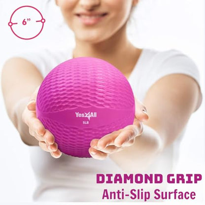 Yes4All Weighted Toning Balls for Exercise, Soft Medicine Balls for Exercise, Pilates, Yoga, Balance, Flexibility, 2-10lbs