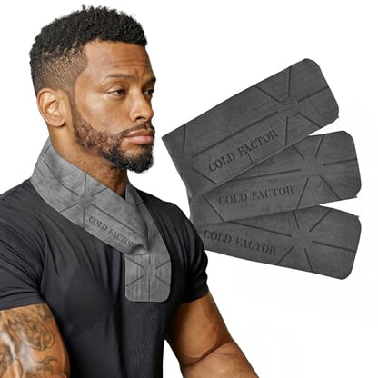 COLD FACTOR Instant PVA Cooling Towels, Cooling Neck Wraps, Gray, 3 Pack - color: Gray