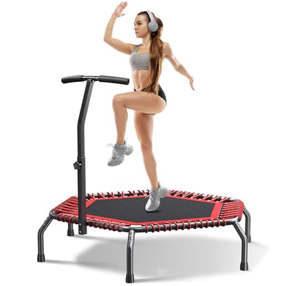 40"/48" Rebounder Trampoline for Adults with Bungee Cords, Exercise Rebounder for Adults Indoor/Outdoor Workout, Max Load 450/550 LBS