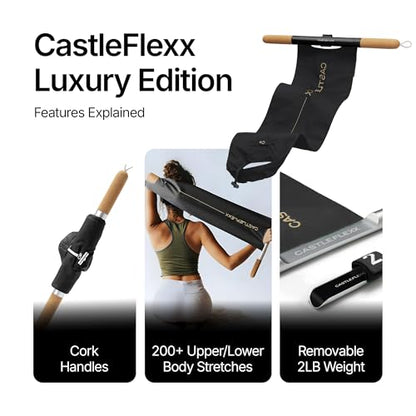 CastleFlexx Mobility and Full Body Strengthening Device - color: Black, size: X-Large 6'3 - 6'9