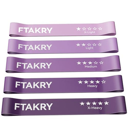 Resistance Bands for Working Out, Exercise Bands with 5 Resistance Levels, Natural Latex Resistance Bands Designed for Home Fitness, Strength Training and Flexibility Exercises
