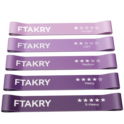 Resistance Bands for Working Out, Exercise Bands with 5 Resistance Levels, Natural Latex Resistance Bands Designed for Home Fitness, Strength Training and Flexibility Exercises