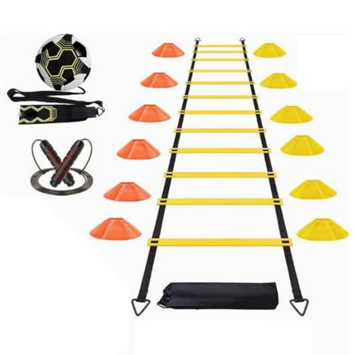 Football Footwork Training Gear Portable Soccer Training Equipment Set Multipurpose Speed Ladder and Cone Set for Children