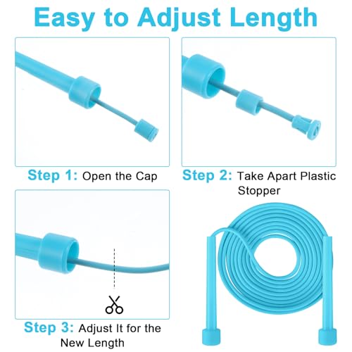15Pcs Adjustable Jump Rope for Fitness, PVC Skipping Rope for Men, Women, Tangle-Free for Keeping Fit, Training, Workout
