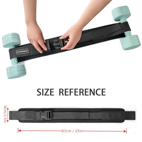 Hip Thrust Belt for Dumbbells,Booty Belt for Hip Thrust Slip-Resistant Padding - color: Black
