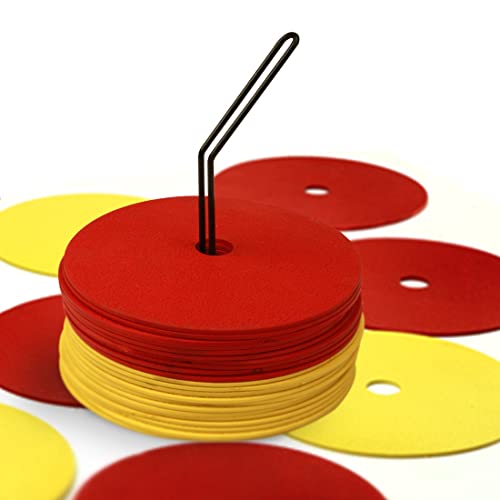 GSi Spot Markers – Non-Slip Non-Toxic Poly Spots – Floor Markers for PE, Sports & Classroom Activities - size: 9. Hole