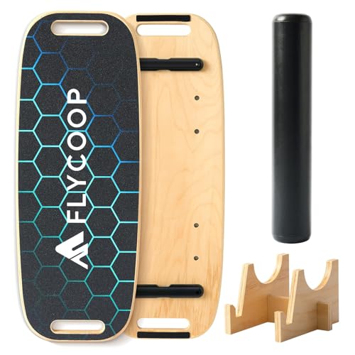 Balance Board for Adult with Adjustable Stoppers: 3 Modes Wobble Board with Roller Exercise Balancing Stability Trainer for Improve Balance Non Slip Surface