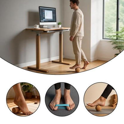 Foot Strengthener, Foot Balance Board, Balance Trainer - Cork Foot Strengthening & Balance Trainer for Stability Training, Home Fitness Equipment